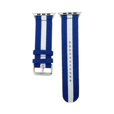 China Fabric Factory OEM ODM 40mm Two-Piece Nylon 44mm Watch Strap For Apple Smart Watch 1/2/3/4/5 for sale