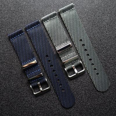 China Fanshion Watch Band 18mm 20mm 22mm Quick Release Custom Two-Piece Nylon Watch Strap For Fitbit Tudor for sale