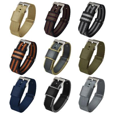 China Fanshion/18mm 20mm 22mm 24mm Nylon Watch Strap Band NATO Seat Belt Watch Strap Luxury Wholesale Fabric Rise for sale