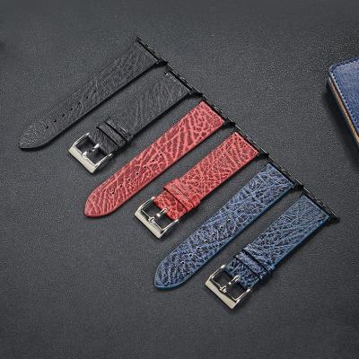 China Brand Dropshipping Fashion 38mm 40mm 42mm 44mm Nubuck Leather Luxury Vintage Watch Strap For Apple Series 6/5/4/3/2/SE for sale