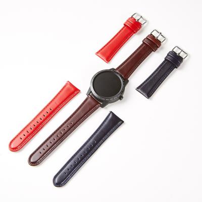 China Dropshipping Fast Version 18mm 20mm 22mm 24mm Handmade Oil Wax Dropshipping Strap Watch Leather Watchband For Samsung Speed ​​s2/s3 for sale