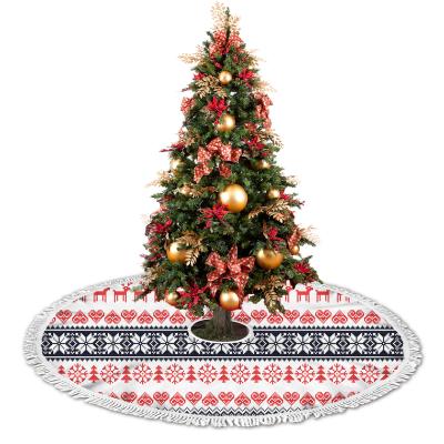 China Cheap Christamas Home Decoration Ornament White Skirts For Trees Knitted Skirt Christmas Tree Toppers Decorations Custom Made for sale