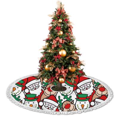 China Christamas Home Decoration Cheap High Quality New Products Blue Luxury Christmas Tree Skirt With Cheapest Price for sale