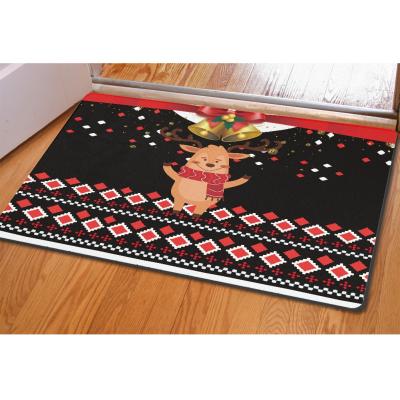 China High Quality Washable Best Price Plaid Mat With Logo Rubber Anti Slip Door Mat Manufacturer Christmas for sale