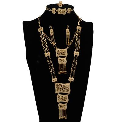 China CLASSIC Zeadear Large Jewelry Sets Bridal Gold Plated Wholesale Bridal Jewelry Gold Plated Jewelry Set for sale