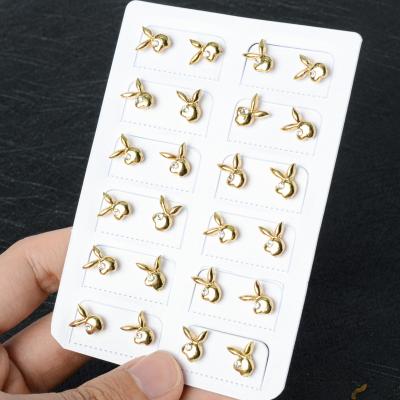 China FASHIONABLE Tiktok hot sale rhinestone earrings gold plated popular designer earrings brands for sale