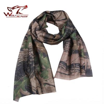 China Round Mesh Netting Army Scarf Hijab Veil Cover Warm Sniper Camouflage Net Cotton Mesh Sale Neck For Outdoors for sale