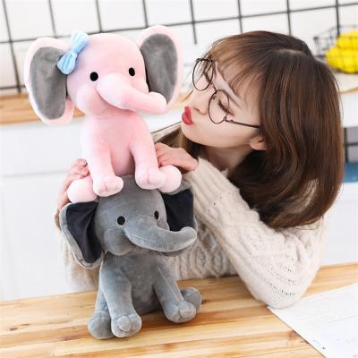 China Hot Selling Popular Fashion Cartoon Animal Stuffed Pink Elephant Plush Toys For Children for sale