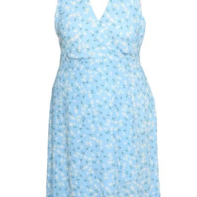 China Anti-Static Women 2021 Summer Plus Size 4XL Casual Woven Sleeveless Dress By 100%Polyester for sale