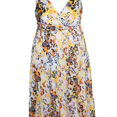 China New Fashion Anti-Static Printing Casual Summer Plus Dress For Ladies for sale