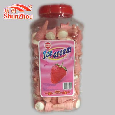 China Natural Ice Cream Shaped Colorful Fruit Sugar Marshmallow for sale