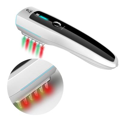 China Home Battery Powered Infrared Electric Hair Growth Laser Massager Anti Hair Loss Phototherapy Scrape Laser Massage Comb for sale