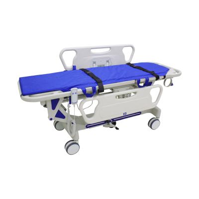 China Hospital ICU Stretcher Bed Hospital Emergency Stretcher Patient Trolley For Patient Transport for sale