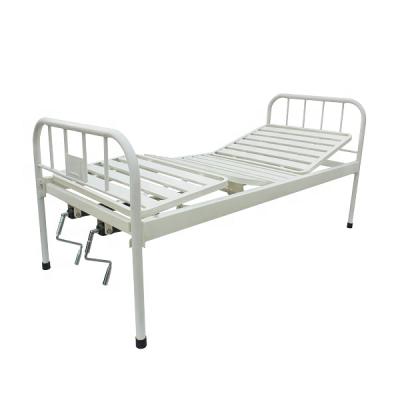 China New High Quality Carbon Steel Single Function Hospital Hospital Clinic Single Function Hospital Bed Manual Flat Bed for sale