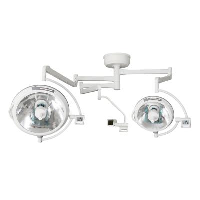 China Surgical Operation Halogen Light Ceiling Mounted Double Arms Surgical Movable Light Operating Lamp for sale