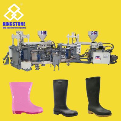 China Horizontal Wellington Rain Boots Injection Molding Machine 12 Stations Safety PVC Overshoes for sale