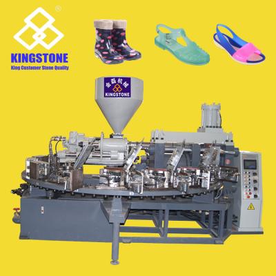 China Machine for Automatic Rotary Shoe PVC Jelly Slippers/Crystal Shoes Injection Molding Machine for sale