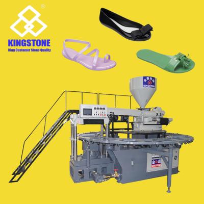 China Shoes Machine Automatic Sandal Machine With Rotary Injection Molding Machine To Make Slipper Flip Flop Shoe In PVC Servo Drive Plastic Material for sale