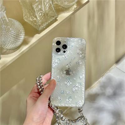 China Shockproof Apply To Flower iPhone12 Case 11ProMax XR Apple SE2 Pendant XS Han Feng 7/8Plus Wristband for sale