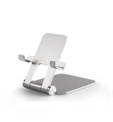 China Creative Mobile Phone Adjustable Desk Stand Folding Aluminum Alloy Stand Mobile Phone Bedside Mobile Phone Tablet Live Broadcast Stand for sale