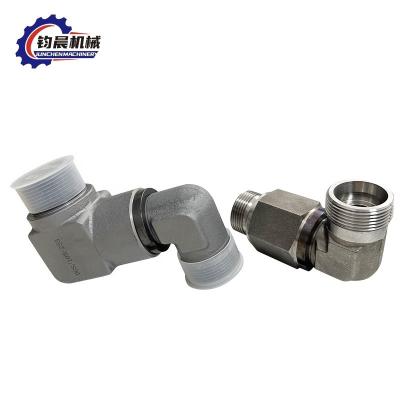 China Hexagon Head Carbon Steel 90 Degree Elbow Flange Connection Pressure Thread Pipe Joint for sale