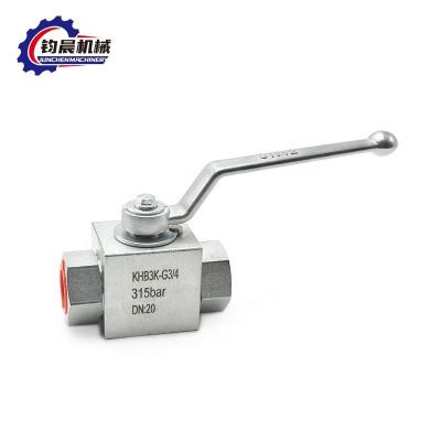 China OEM Bestseller-Hydraulik Kugel Hahn KHB3K Zweiwege-Dreiweg Eventil Te koop