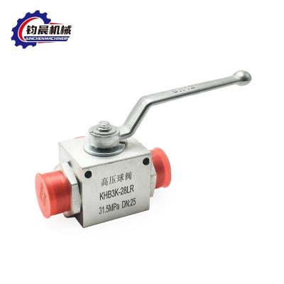 China Válvula de bola hidráulica de alta presión para medios de gas/agua/aceite KHB3K-28LR con hilo interno en venta