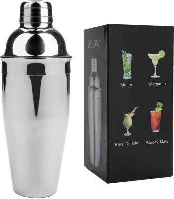 China Perfect Gift Cocktail Shaker Stainless Steel 24 Bartenders Kit, Martini Shaker Stainless Steel Bar Kit Drink Ounce Mixer Shaker Set for sale