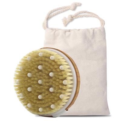 China All Natural Made Of 100% High Quality Natural Exfoliating Scrub Dry Brush Body Brush For Massage for sale