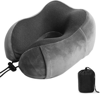 China Anti-Bacteria Travel Pillow Memory Foam Neck Pillow For Traveling Or Flying, Ergonomically Designed Neck Support Pillow for sale