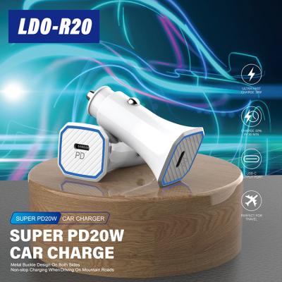 China Mobile Phone Types Custom Mini Car Charger 20W Palladium High Power Car Charger For Mobile Phone Fast Charging for sale