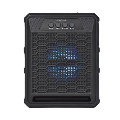 China Super Blue Party Karaoke Speaker Whit Led Light Portable Wireless BT Tooth Speaker Blinking Light Bass Stereo DJ LED Light for sale