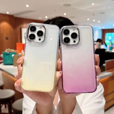 China Protect Hot Selling Wholesale Designer The Gradient Space Luxury Cell Phone Case For All Types Of Iphones for sale