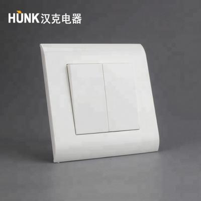 China PC wholesales electrical material saso approved UK 2 gang 2way power switch for sale