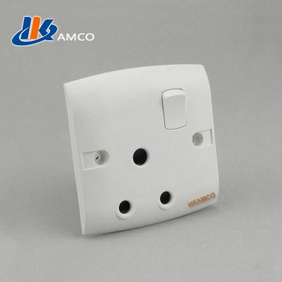 China Silver Color Material HKAMCO 15A AC Contact Copper PC Plastic AC SOCKET for sale