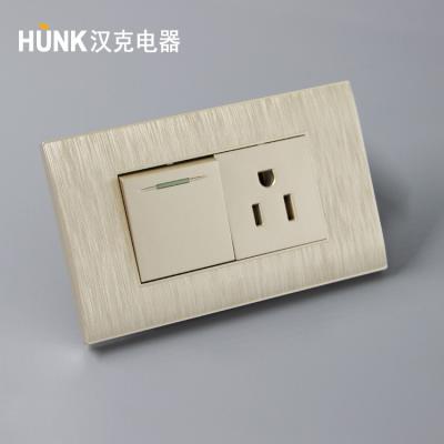 China American Residential / General Purpose Flat Electrical SWITCH + TOMACORRIENTE type110-250v 10a Lamp Switch for sale