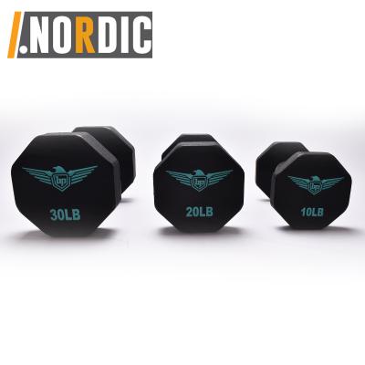 China Polyurethane Dumbbell Polyurethane Covered Dumbbell Barbell Weight Pairs, Solid Steel Material Free Weights, Neoprene Non-Slip Hand, for sale