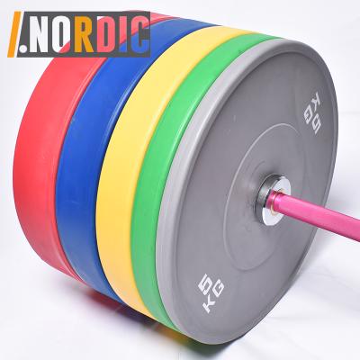 China Olimpic Universal Plate Weight Color Coded Bumper Plate with Steel Hub, Pairs or Sets 10lb - 55lbs for sale