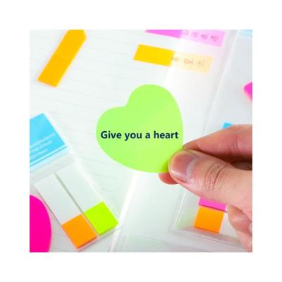 China Waterproof high quality creative fluorescent pet sticky notes stain with ruler sticky notes this instruction mark classification stick love for sale