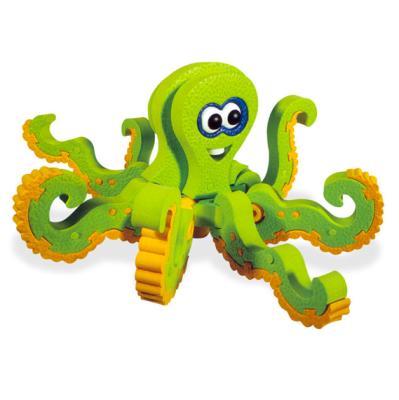 China Eco-friendly 33pcs 3d EVA assembly octopus shape puzzle diy educational toys for kids for sale