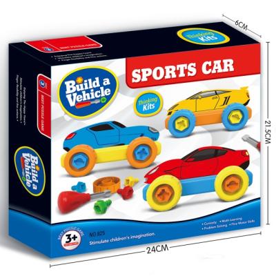 China Hot Selling High Quality Plastic Series Children's Sports Car DIY Toys Disassembly Educational Toys for sale