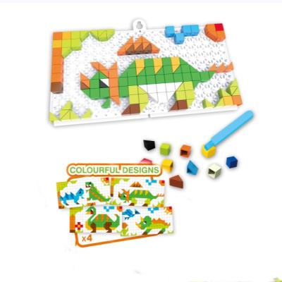 China DIY TOY Best Selling Series High Quality Dinosaur DIY Puzzle Block Puzzle Toys 198pcs Educational Set Children for sale