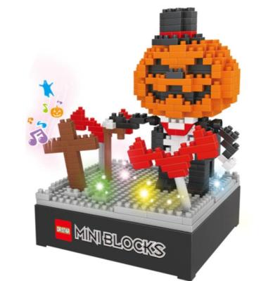 China Plastic Construction Toy Halloween Toys Building Block Set Toy Gift With Light Music Wholesale Hot Selling for sale