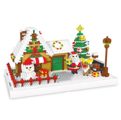 China Building Toy Christmas House Toy Building Block Set Children's Gift Set Building Block Toy for sale