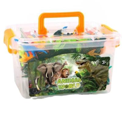 China Animal Model Toys Dinosaur Toys Plastic Toy Gift Box Animal Set Hot Popular Animal Model Toys Christmas Gifts for sale