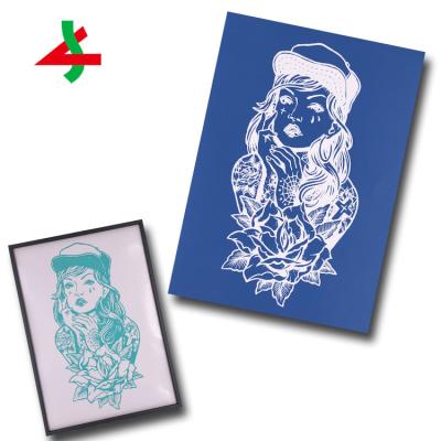 China Resin Material Adhesive Drawing And Painting Stencils With Eraser Backing Silk Screen Custom Stencils for sale