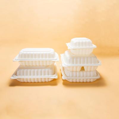 China Disposable Safe Home And Outdoors Biodegradable Disposable PC Plastic Meal Boxes for sale