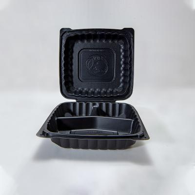 China Disposable Hot Sale Classic Black Disposable Plastic Lunch Container for sale