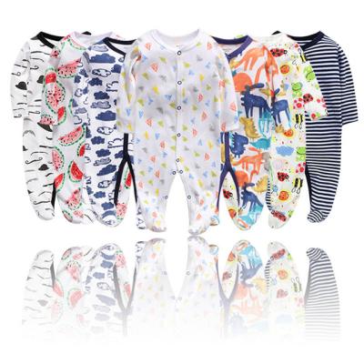 China Spring 100% Cotton Baby Romper Autumn Baby Pajamas Cotton Long Sleeves Newborn Cute Baby Clothes Factory Price for sale