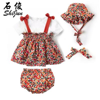 China Shijun Kids Clothes OEM 5pcs/set Children's Summer Clothing Set Soft Baby Clothing Sets Summer for sale